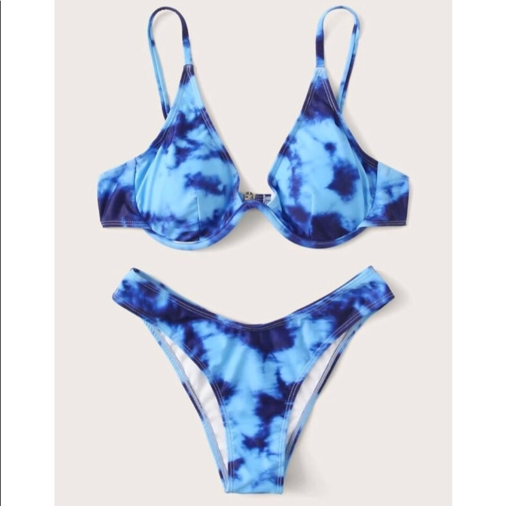 Tie Dye Underwire High Cut Bikini